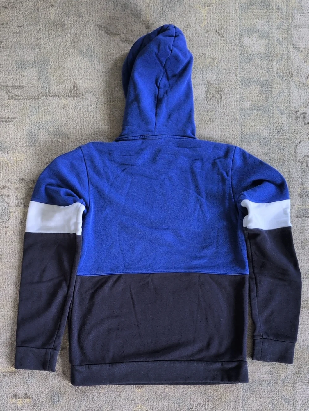 adidas Blue, Navy & White Pullover Hoodie